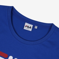 Fila Linear Short Sleeve - Naisten Mekot - Sininen | FI-56729